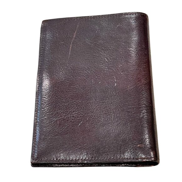 Calvin Klein Brown Leather Billfold Wallet With Snap & Zipper Closures - Picture 2 of 8